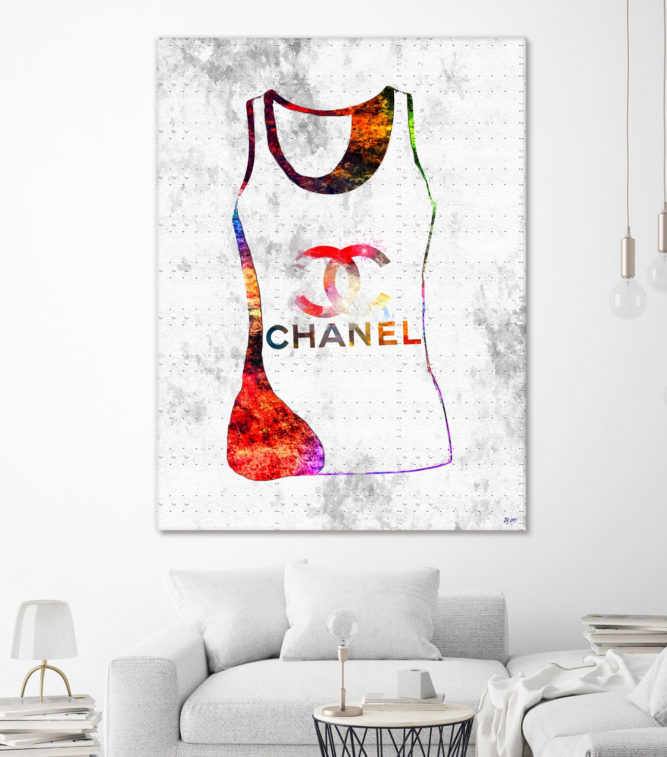 Chanel Shirt by Daniel Janda on GIANT ART - pink mixed media