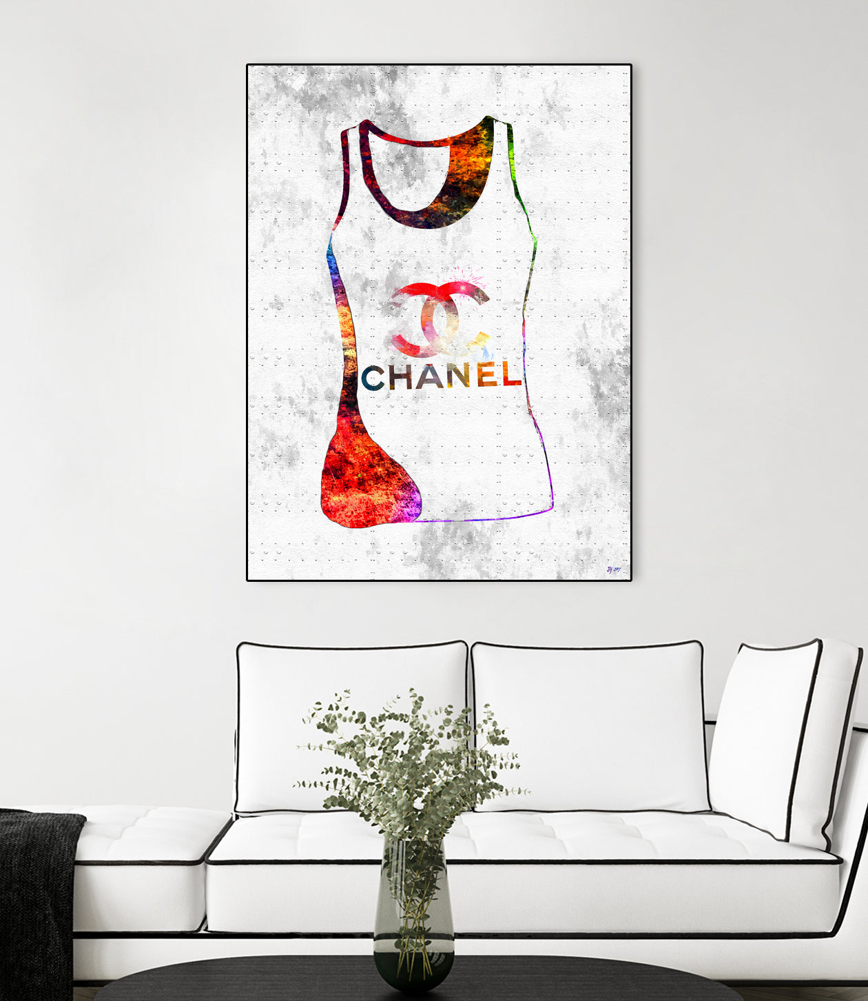 Chanel Shirt by Daniel Janda on GIANT ART - pink mixed media