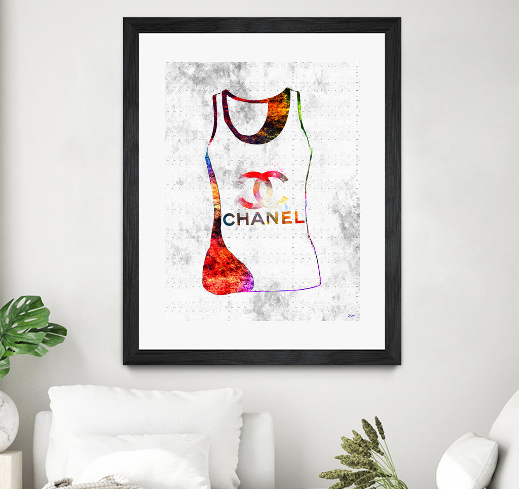 Chanel Shirt by Daniel Janda on GIANT ART - pink mixed media