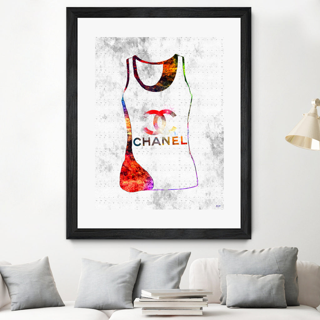 Chanel Shirt by Daniel Janda on GIANT ART - pink mixed media