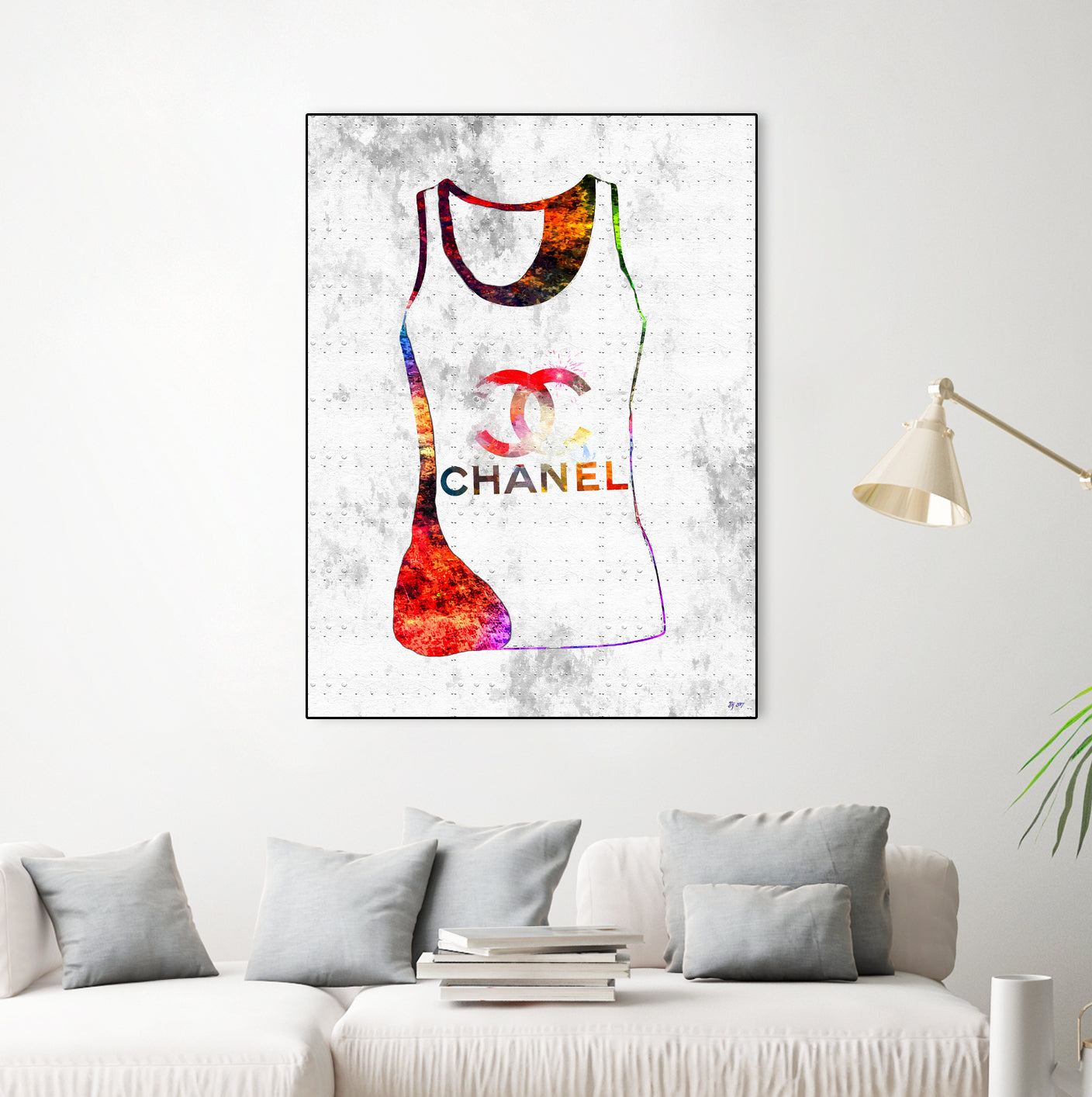 Chanel Shirt by Daniel Janda on GIANT ART - pink mixed media