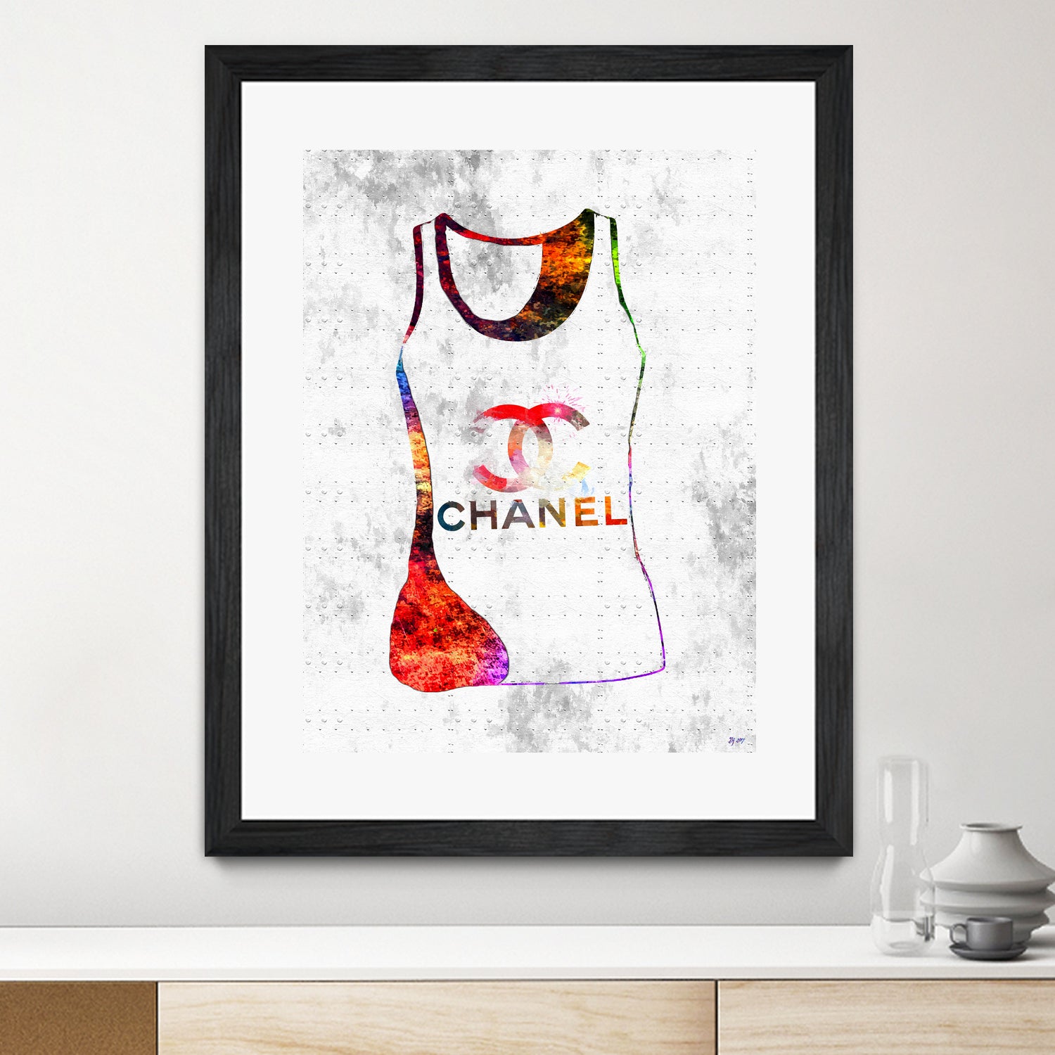 Chanel Shirt by Daniel Janda on GIANT ART - pink mixed media