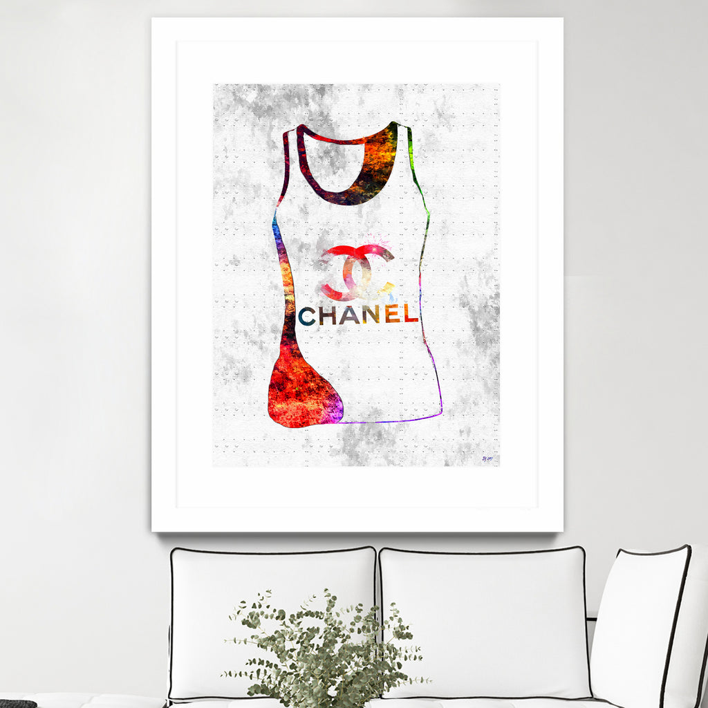 Chanel Shirt by Daniel Janda on GIANT ART - pink mixed media