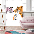 TIGER LOVE by VICTOR ABARCA on GIANT ART - pink digital painting