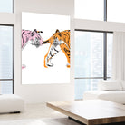 TIGER LOVE by VICTOR ABARCA on GIANT ART - pink digital painting