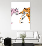 TIGER LOVE by VICTOR ABARCA on GIANT ART - pink digital painting