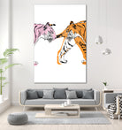 TIGER LOVE by VICTOR ABARCA on GIANT ART - pink digital painting