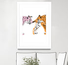 TIGER LOVE by VICTOR ABARCA on GIANT ART - pink digital painting