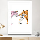 TIGER LOVE by VICTOR ABARCA on GIANT ART - pink digital painting