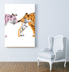 TIGER LOVE by VICTOR ABARCA on GIANT ART - pink digital painting