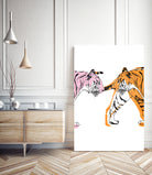 TIGER LOVE by VICTOR ABARCA on GIANT ART - pink digital painting