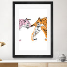 TIGER LOVE by VICTOR ABARCA on GIANT ART - pink digital painting