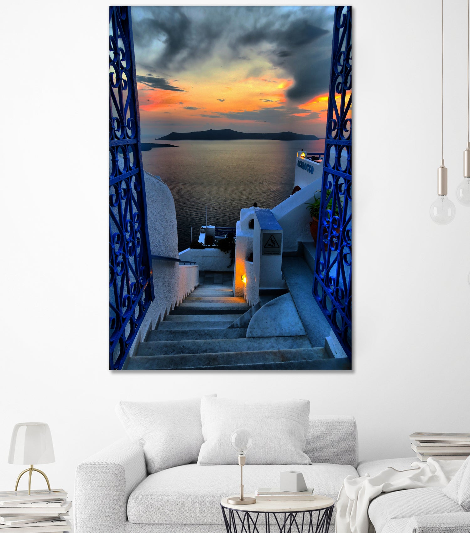 Santorini 15 by Haris Kavalla on GIANT ART - blue photo manipulation