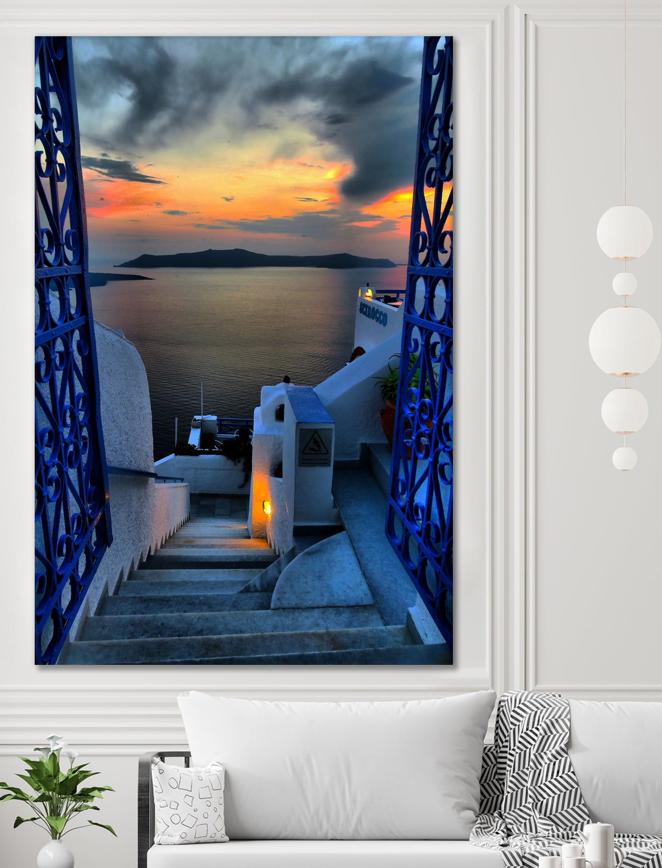 Santorini 15 by Haris Kavalla on GIANT ART - blue photo manipulation