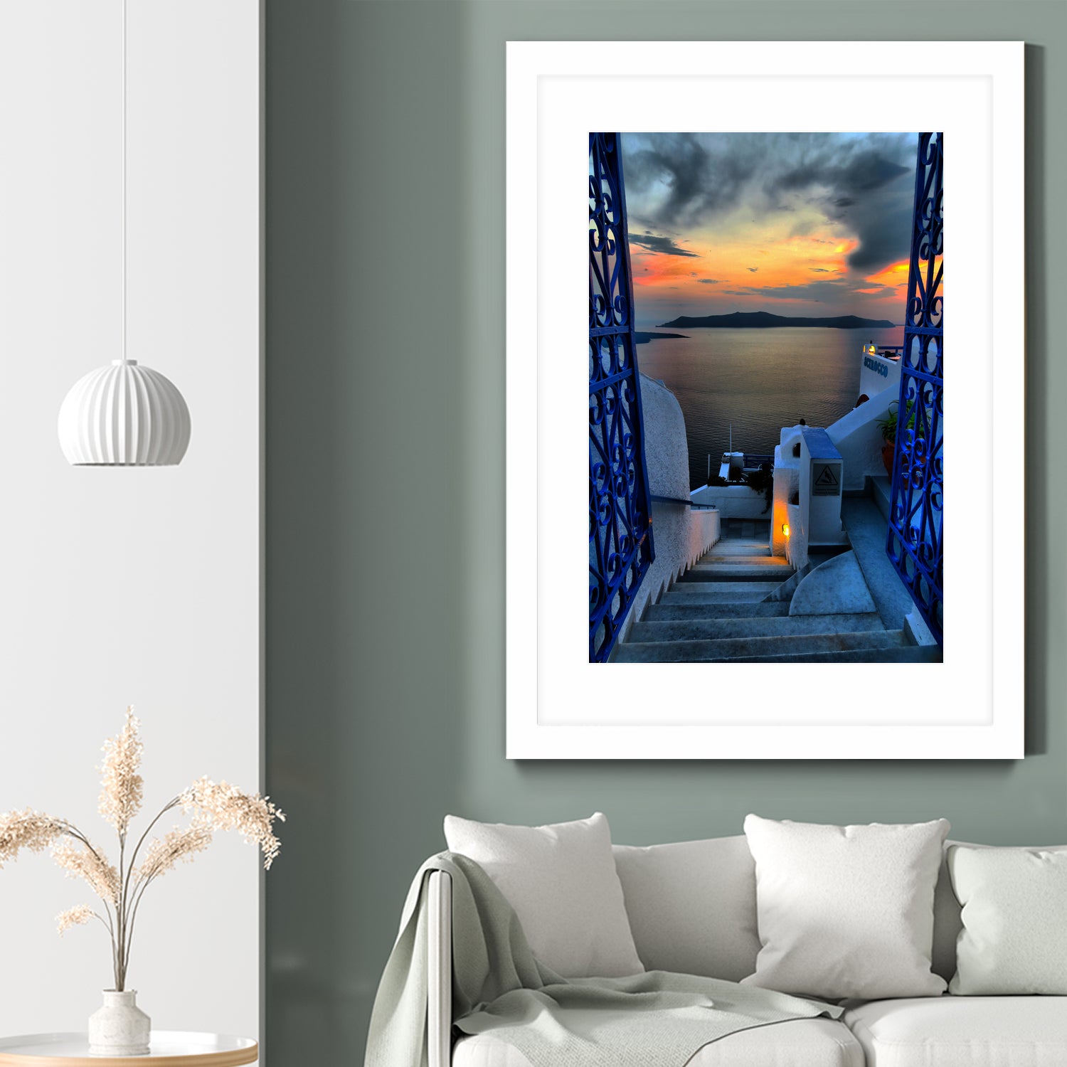 Santorini 15 by Haris Kavalla on GIANT ART - blue photo manipulation