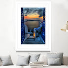 Santorini 15 by Haris Kavalla on GIANT ART - blue photo manipulation