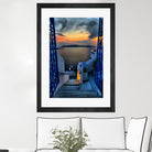 Santorini 15 by Haris Kavalla on GIANT ART - blue photo manipulation