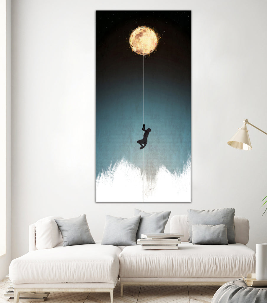 Climb to the moon by Cy Tone on GIANT ART - blue photo manipulation