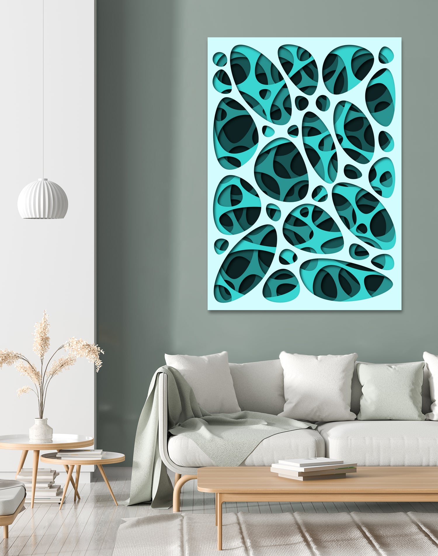 Interarea #16 by fabrice blin on GIANT ART - blue digital drawing