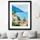 Amalfi coast (Positano) by Miemo Penttinen on GIANT ART - blue photo illustration