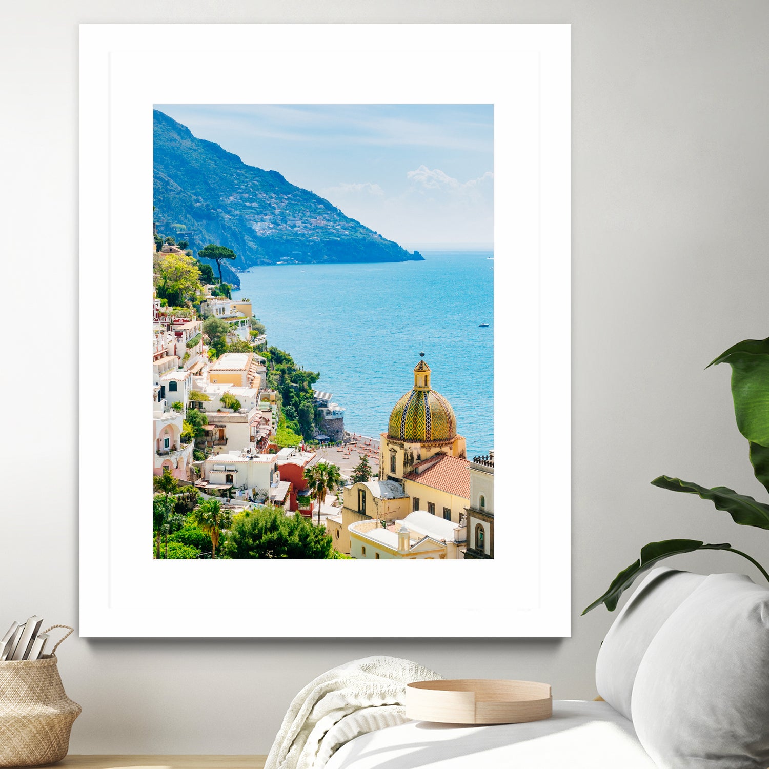 Amalfi coast (Positano) by Miemo Penttinen on GIANT ART - blue photo illustration