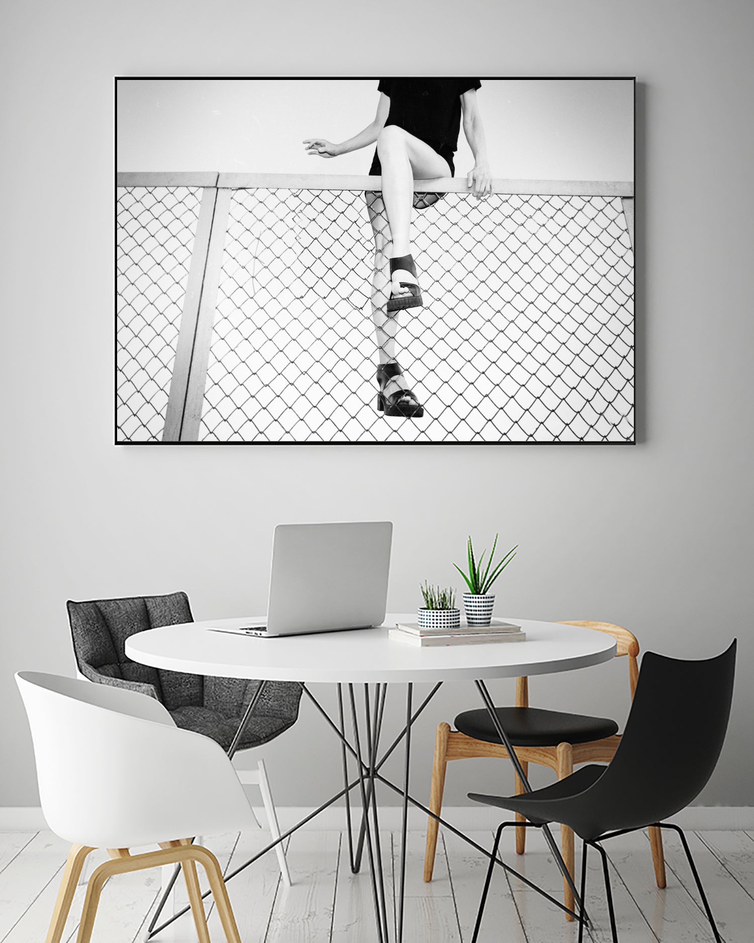 Hoping Fences by Linas Vaitonis on GIANT ART - gray photo illustration