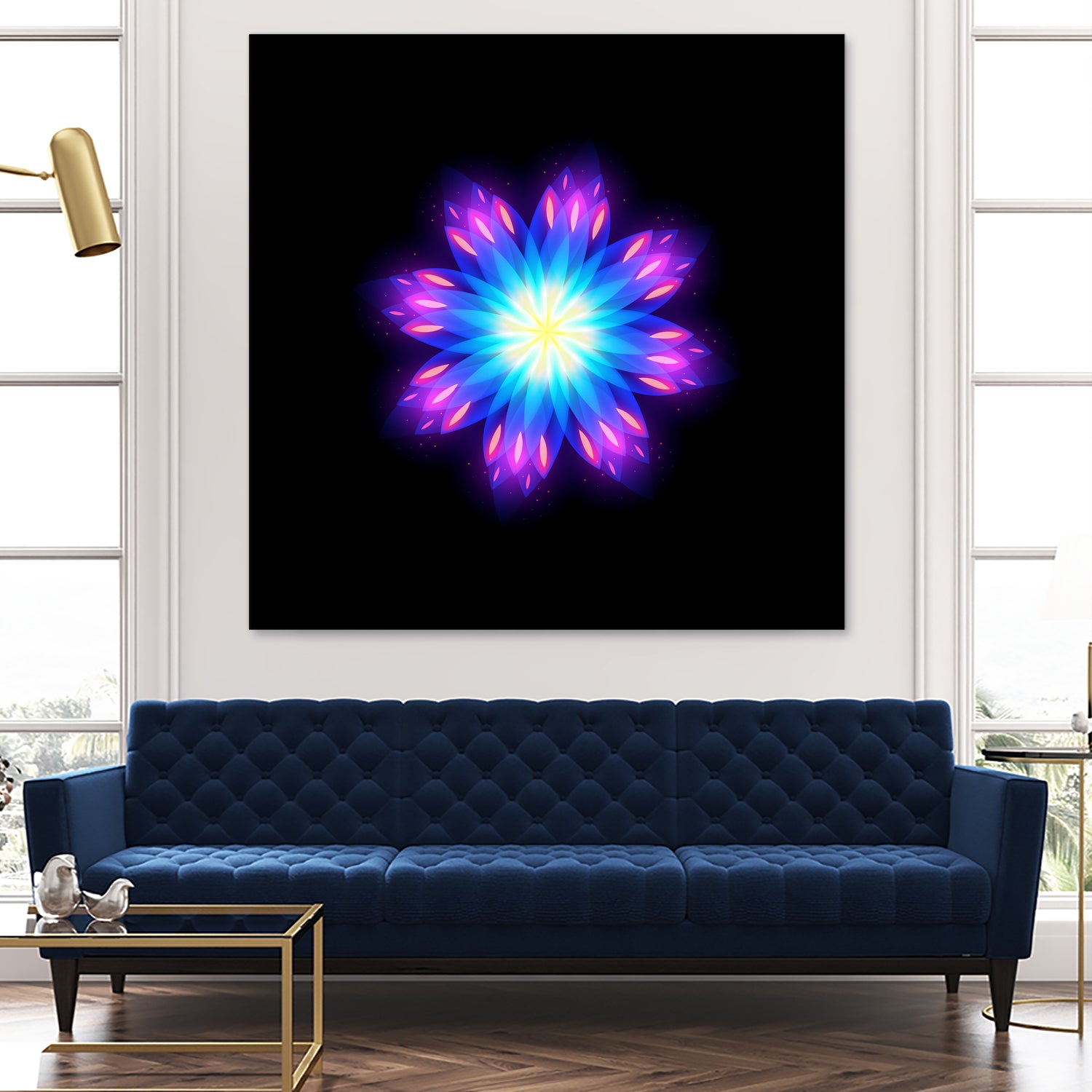 abstract flower2 by Ilya Shapko on GIANT ART - blue vector illustration