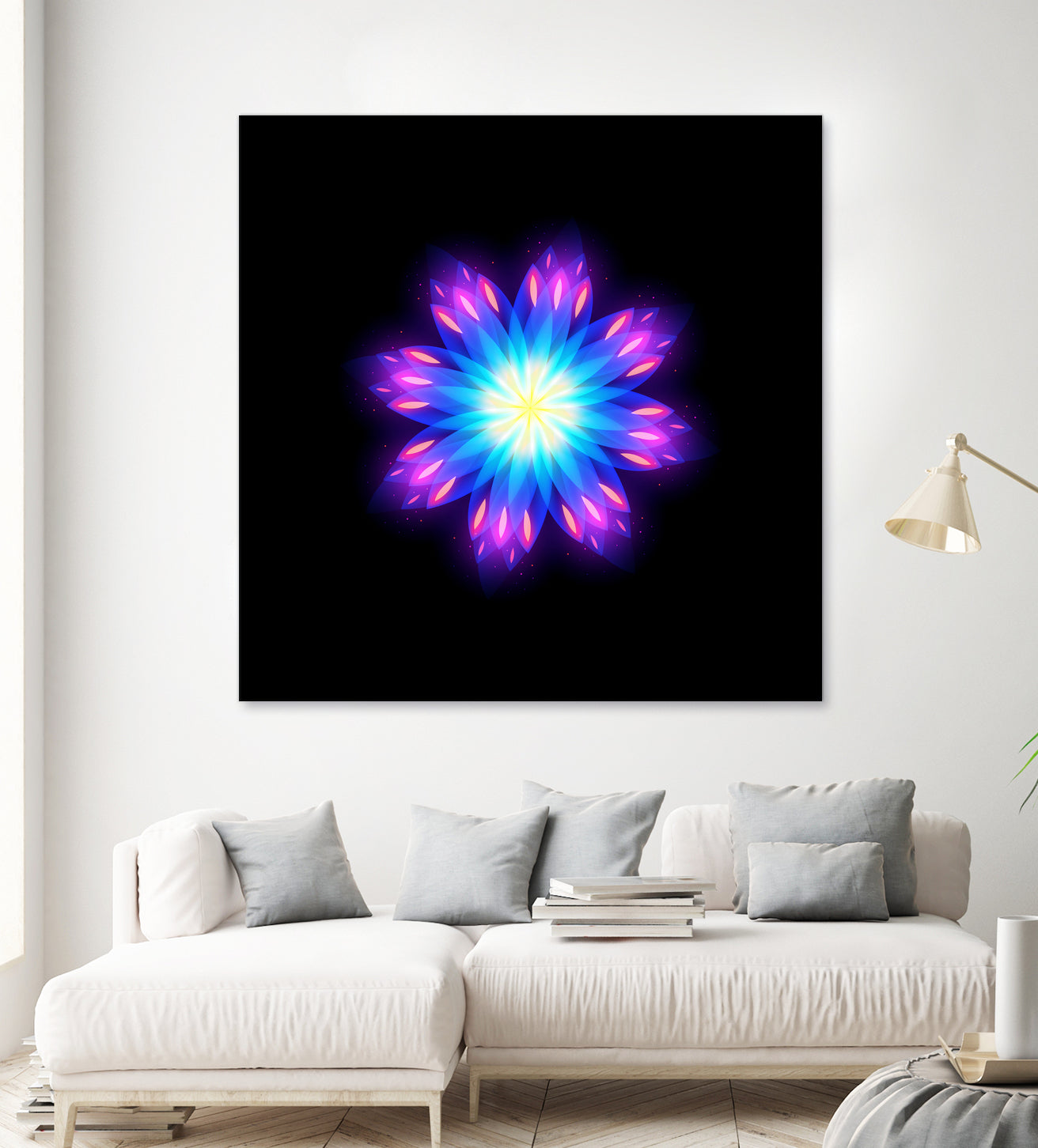 abstract flower2 by Ilya Shapko on GIANT ART - blue vector illustration