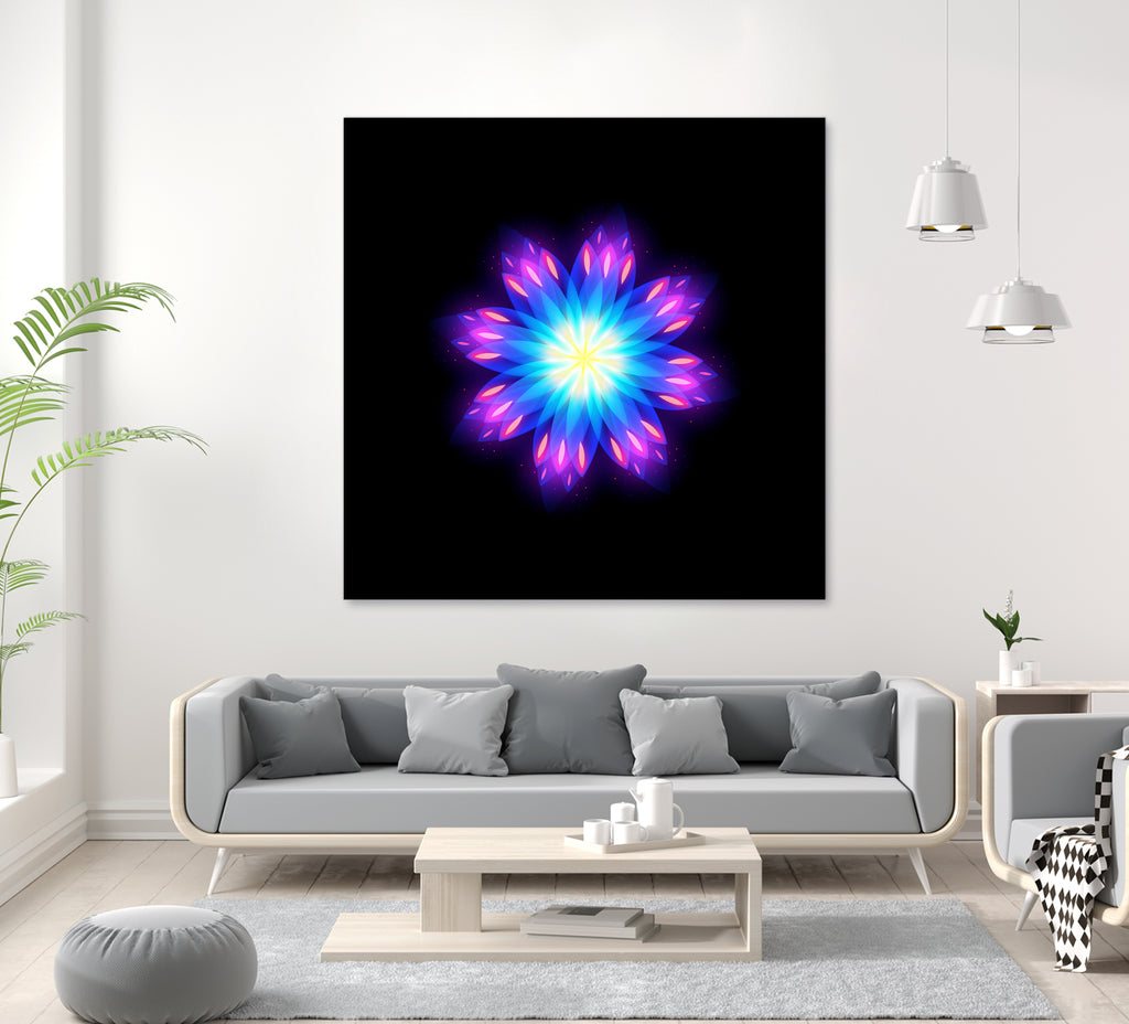 abstract flower2 by Ilya Shapko on GIANT ART - blue vector illustration