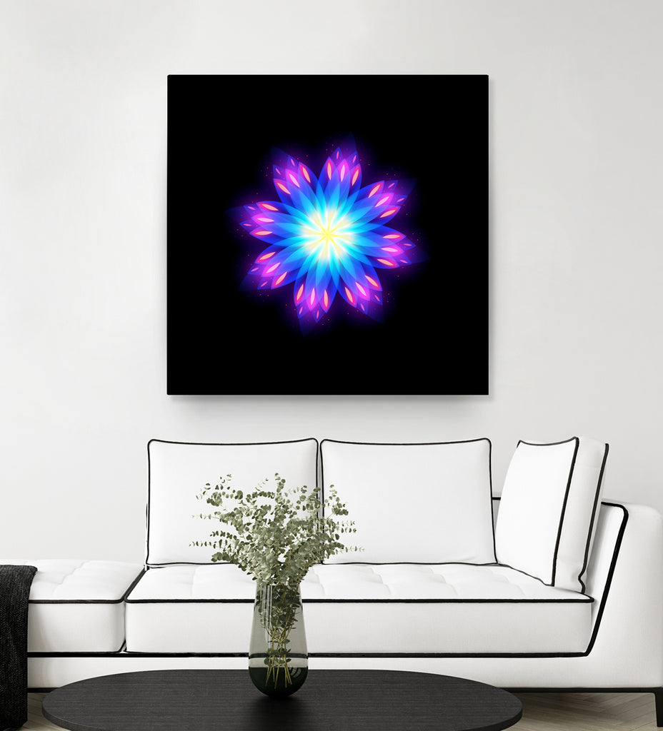 abstract flower2 by Ilya Shapko on GIANT ART - blue vector illustration