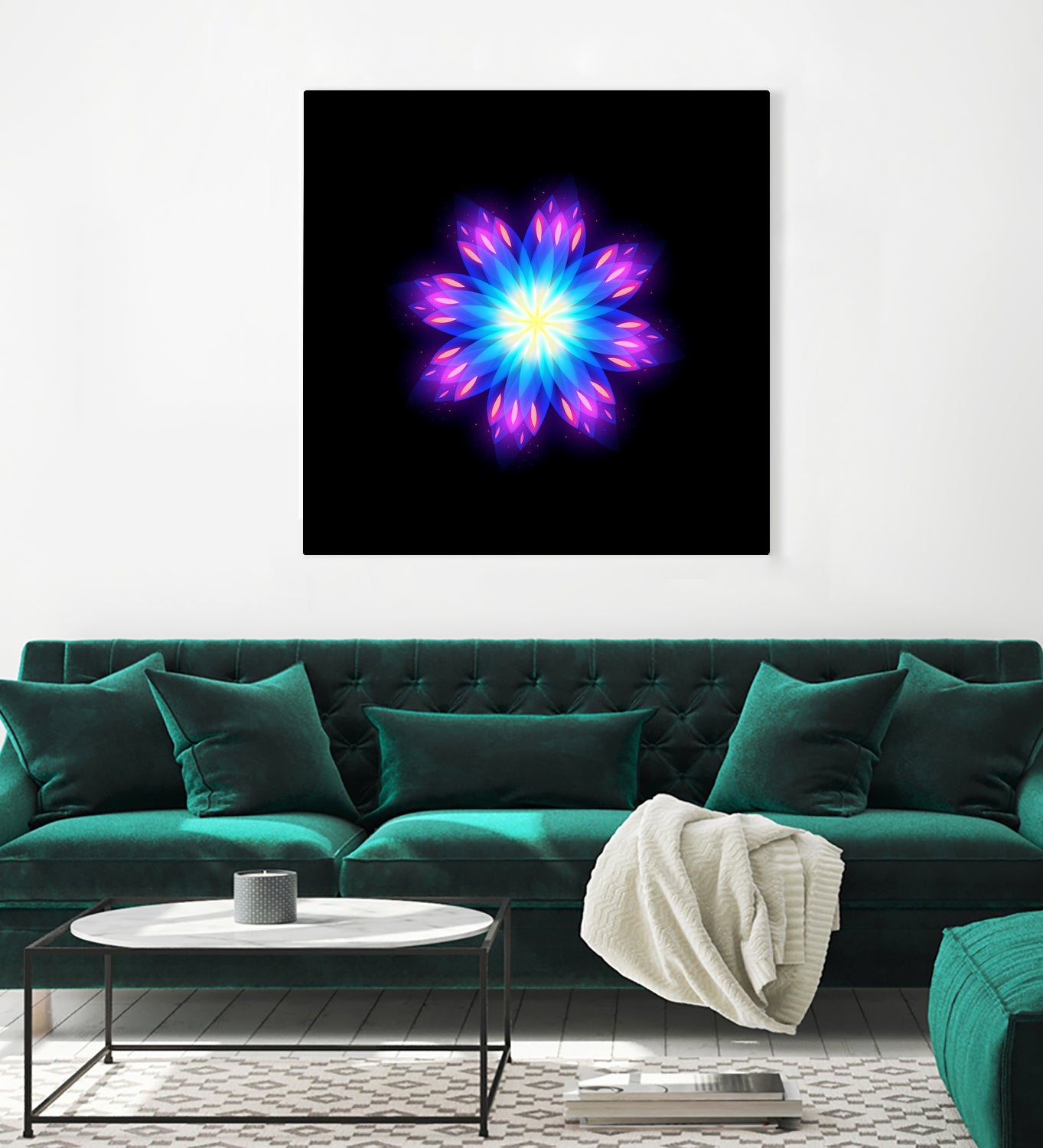 abstract flower2 by Ilya Shapko on GIANT ART - blue vector illustration