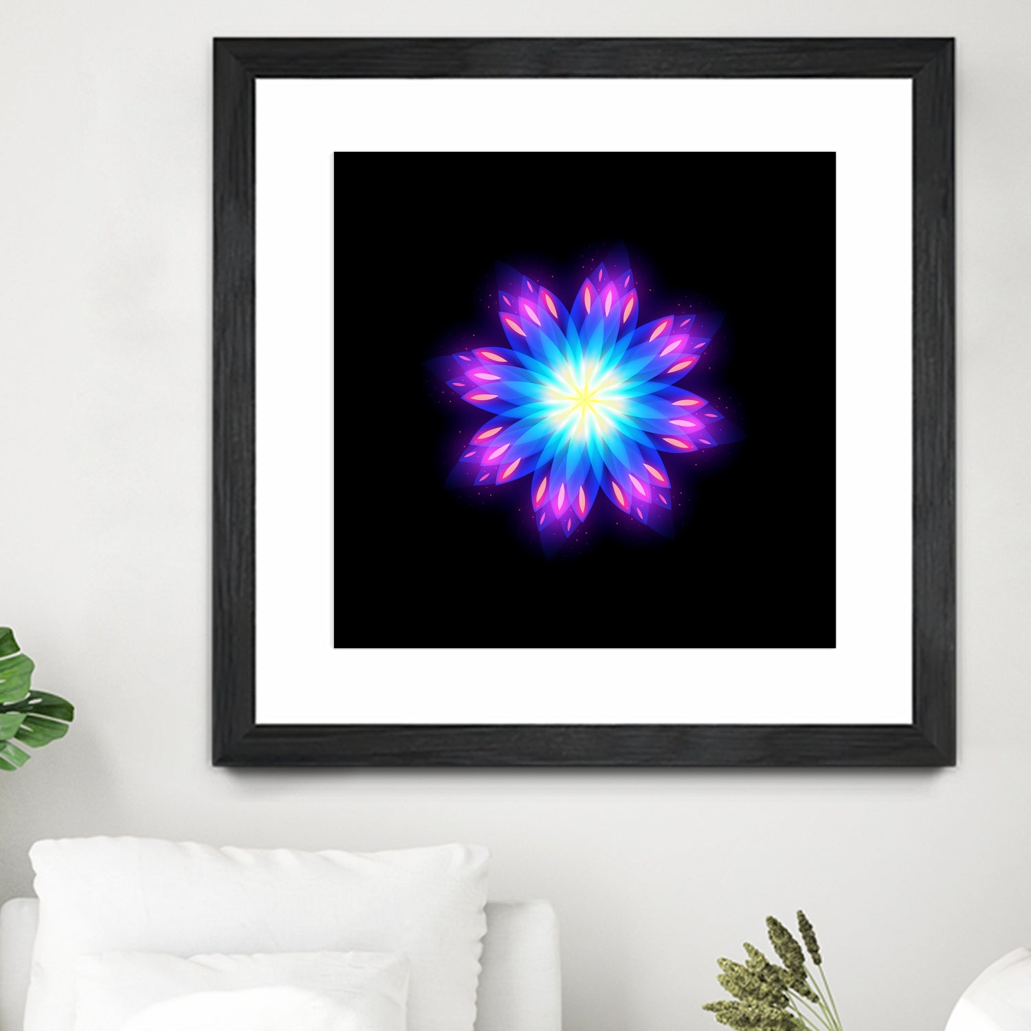 abstract flower2 by Ilya Shapko on GIANT ART - blue vector illustration