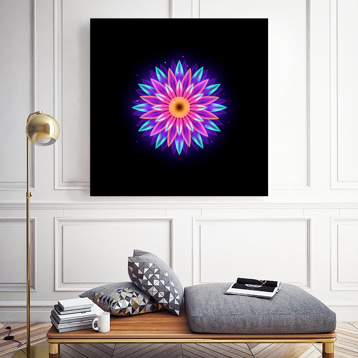 abstract flower1 by Ilya Shapko on GIANT ART - fuchsia vector illustration