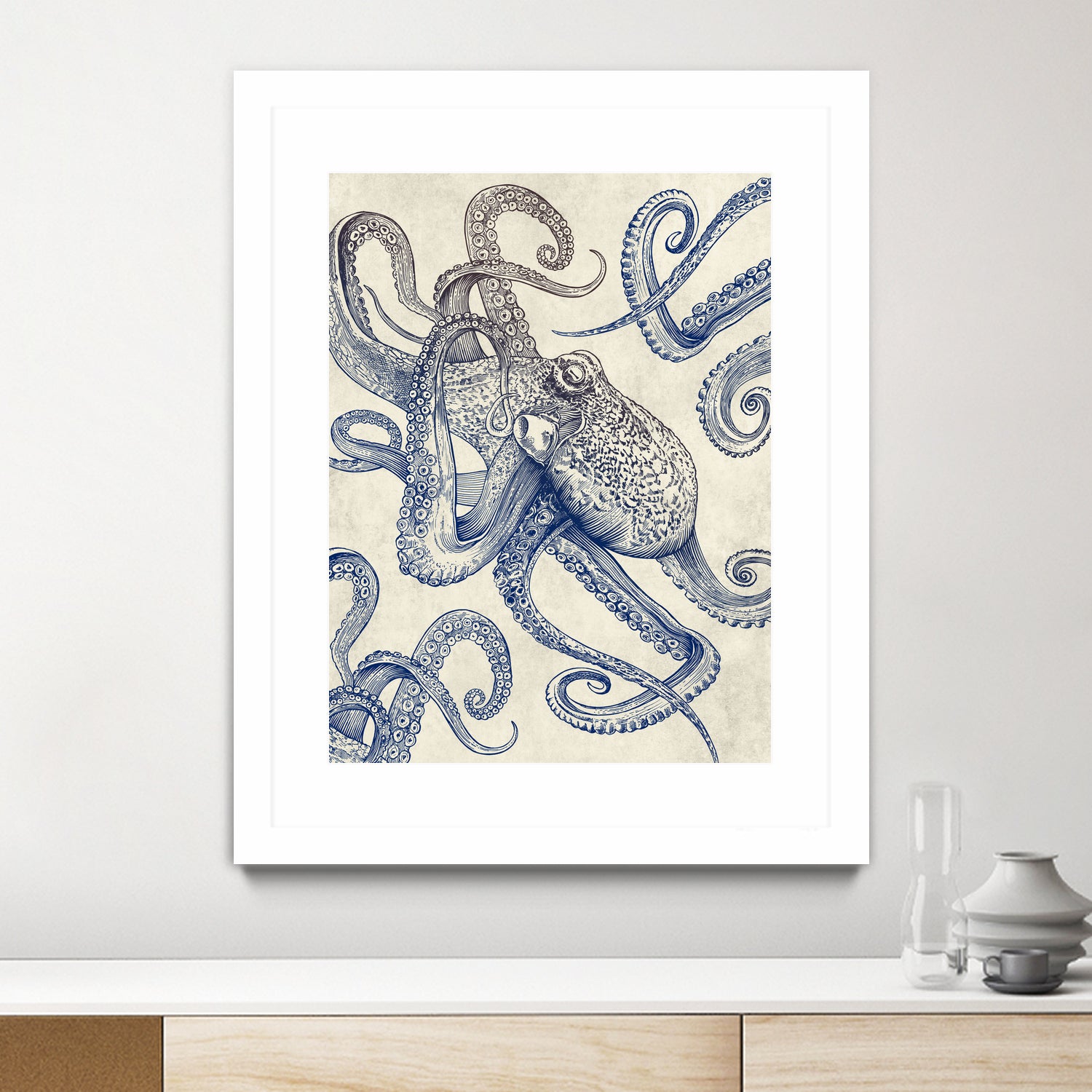 Octo Flow by Caldwell Rachel on GIANT ART - blue digital drawing