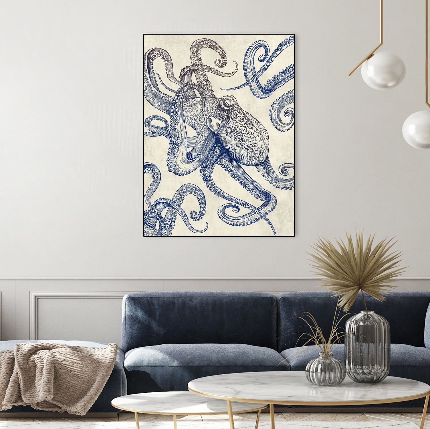 Octo Flow by Caldwell Rachel on GIANT ART - blue digital drawing