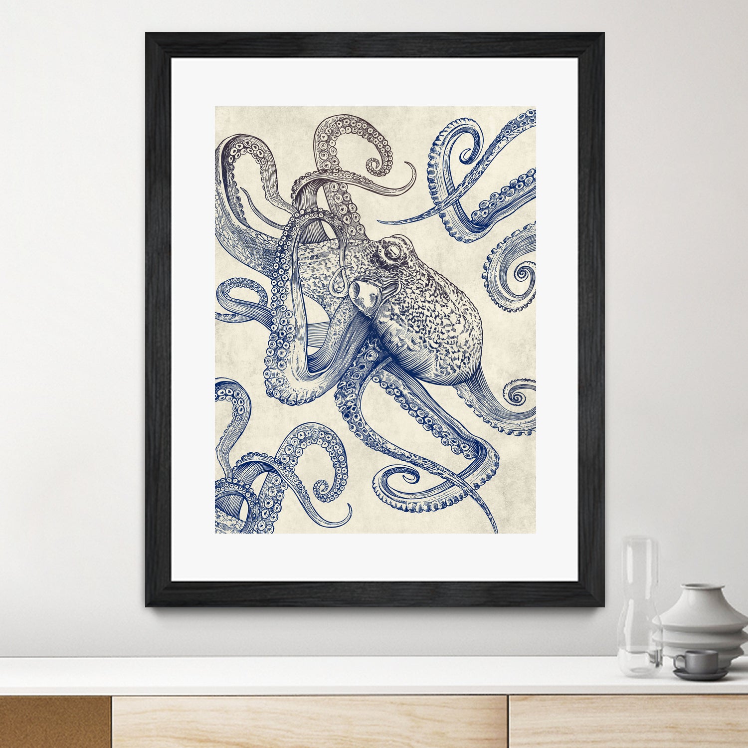 Octo Flow by Caldwell Rachel on GIANT ART - blue digital drawing