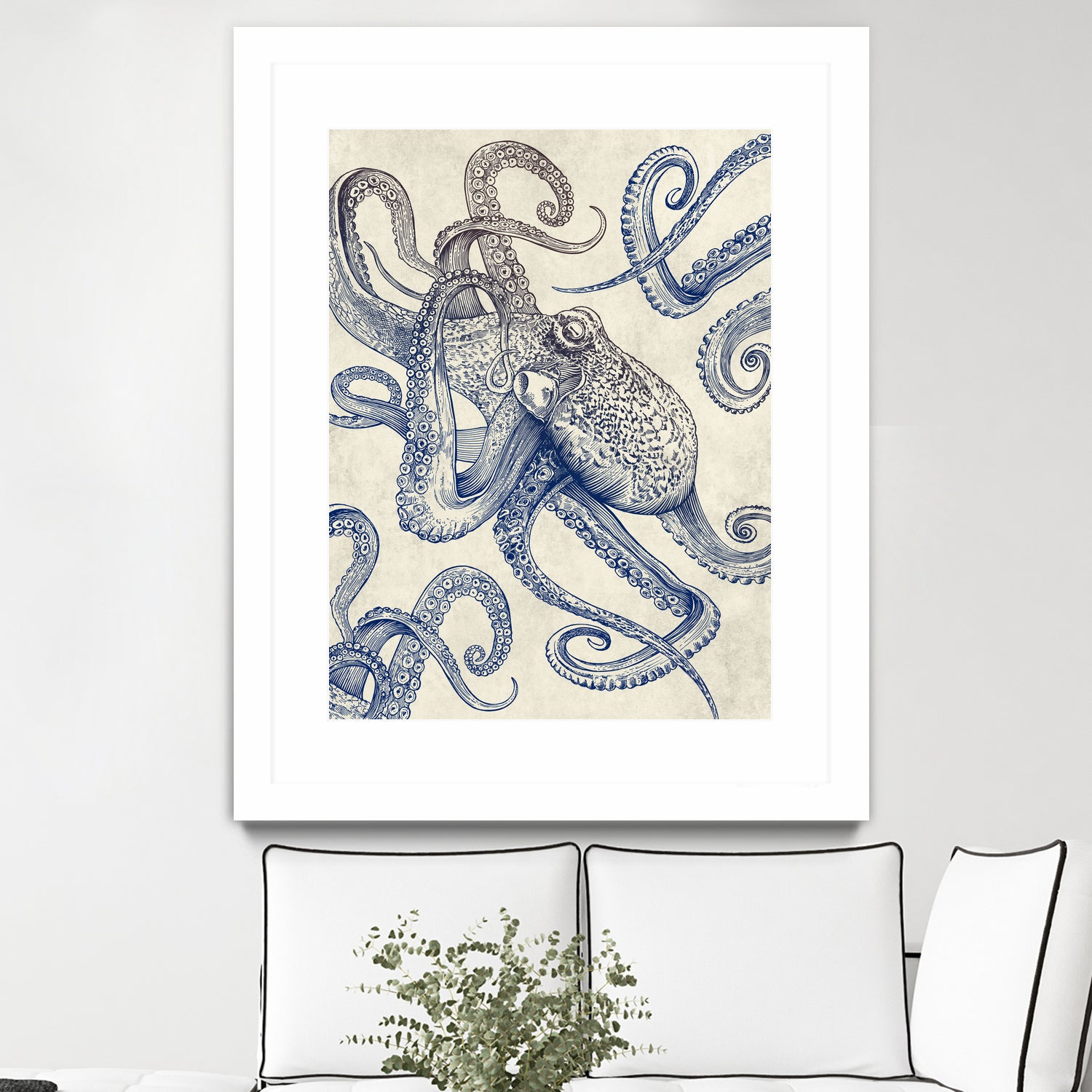 Octo Flow by Caldwell Rachel on GIANT ART - blue digital drawing