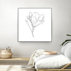 Magnolia Flower Print #4 by Parinta Sofia Stefanopoulou on GIANT ART - white digital drawing