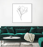 Magnolia Flower Print #4 by Parinta Sofia Stefanopoulou on GIANT ART - white digital drawing