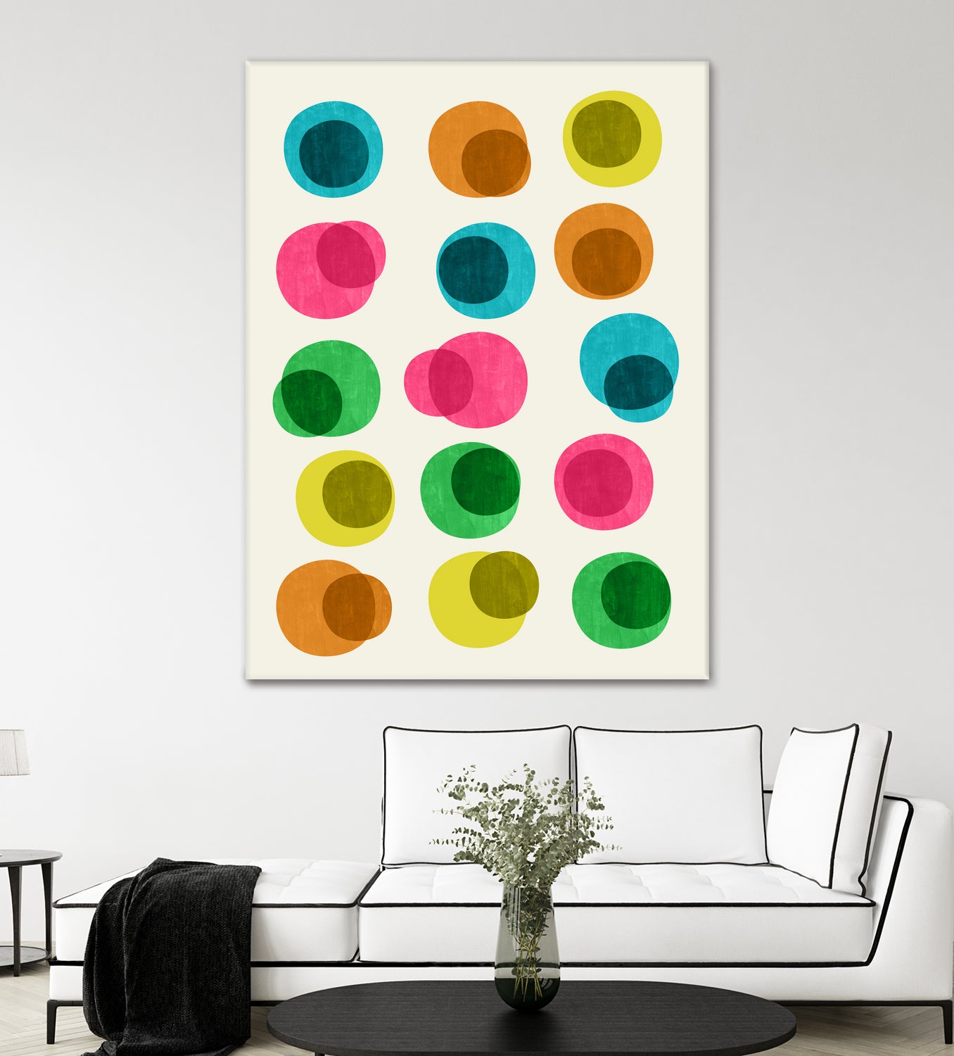 An Array of Circles by Trevor May on GIANT ART - pink digital painting