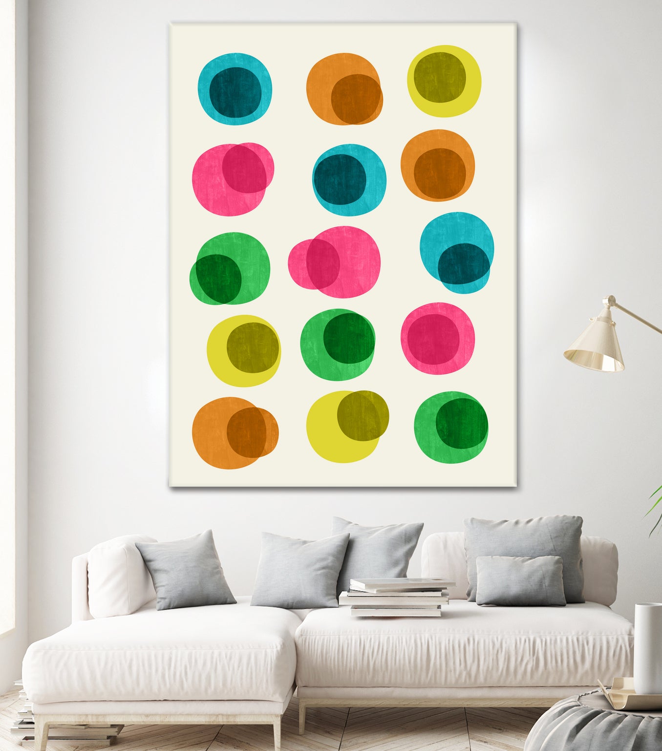 An Array of Circles by Trevor May on GIANT ART - pink digital painting