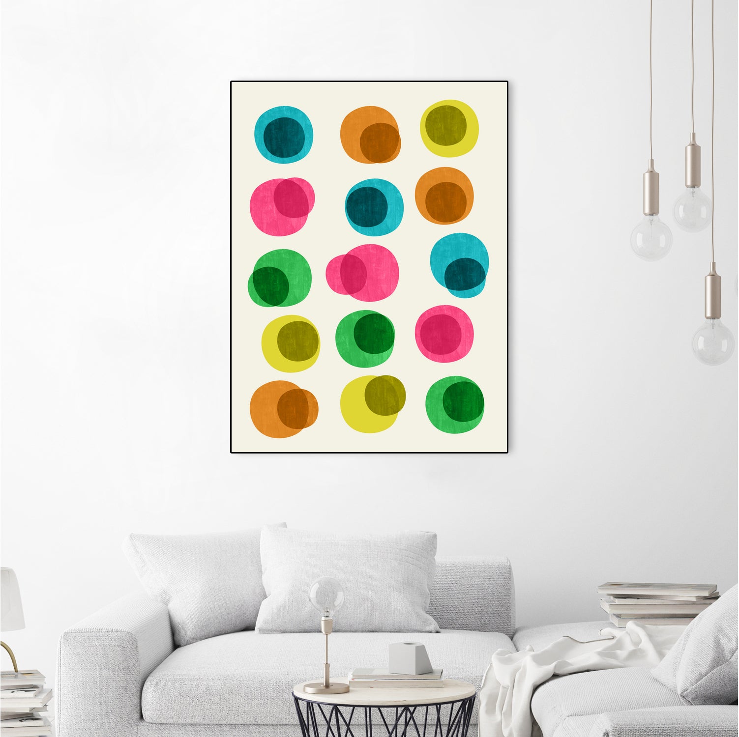 An Array of Circles by Trevor May on GIANT ART - pink digital painting