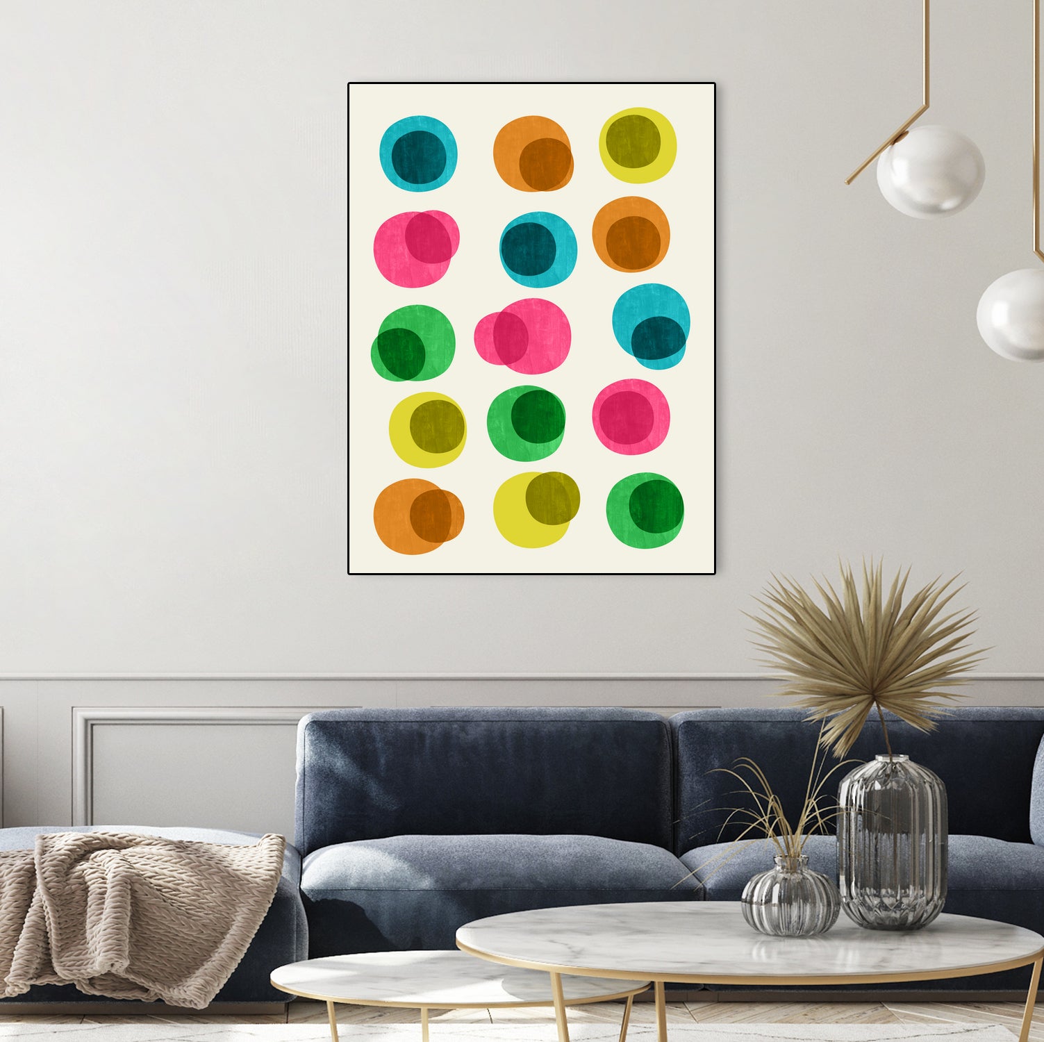 An Array of Circles by Trevor May on GIANT ART - pink digital painting