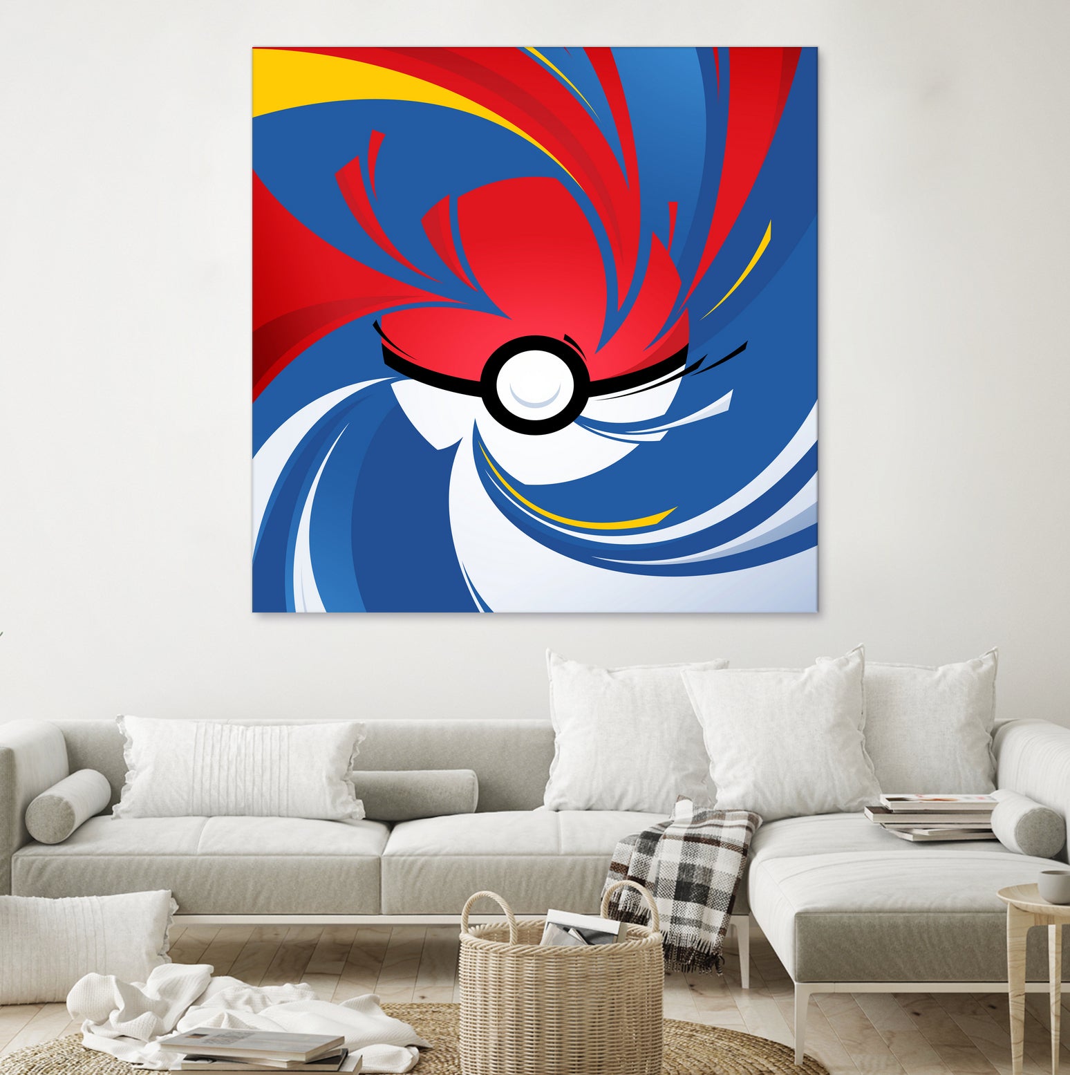 Pokemon Ball by Nikita Abakumov on GIANT ART - red vector illustration