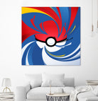 Pokemon Ball by Nikita Abakumov on GIANT ART - red vector illustration