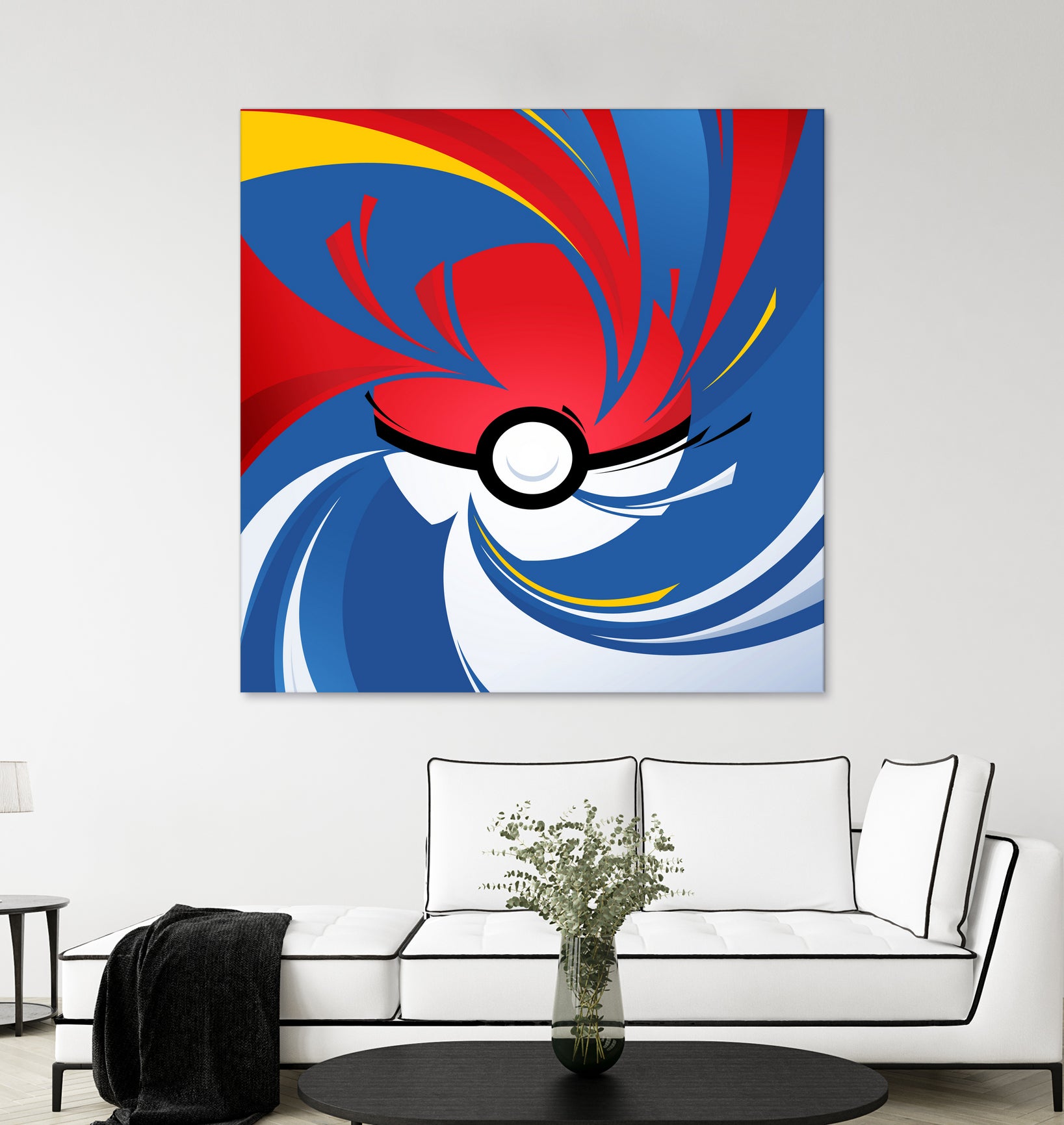 Pokemon Ball by Nikita Abakumov on GIANT ART - red vector illustration