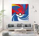 Pokemon Ball by Nikita Abakumov on GIANT ART - red vector illustration