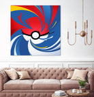 Pokemon Ball by Nikita Abakumov on GIANT ART - red vector illustration