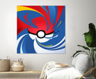 Pokemon Ball by Nikita Abakumov on GIANT ART - red vector illustration