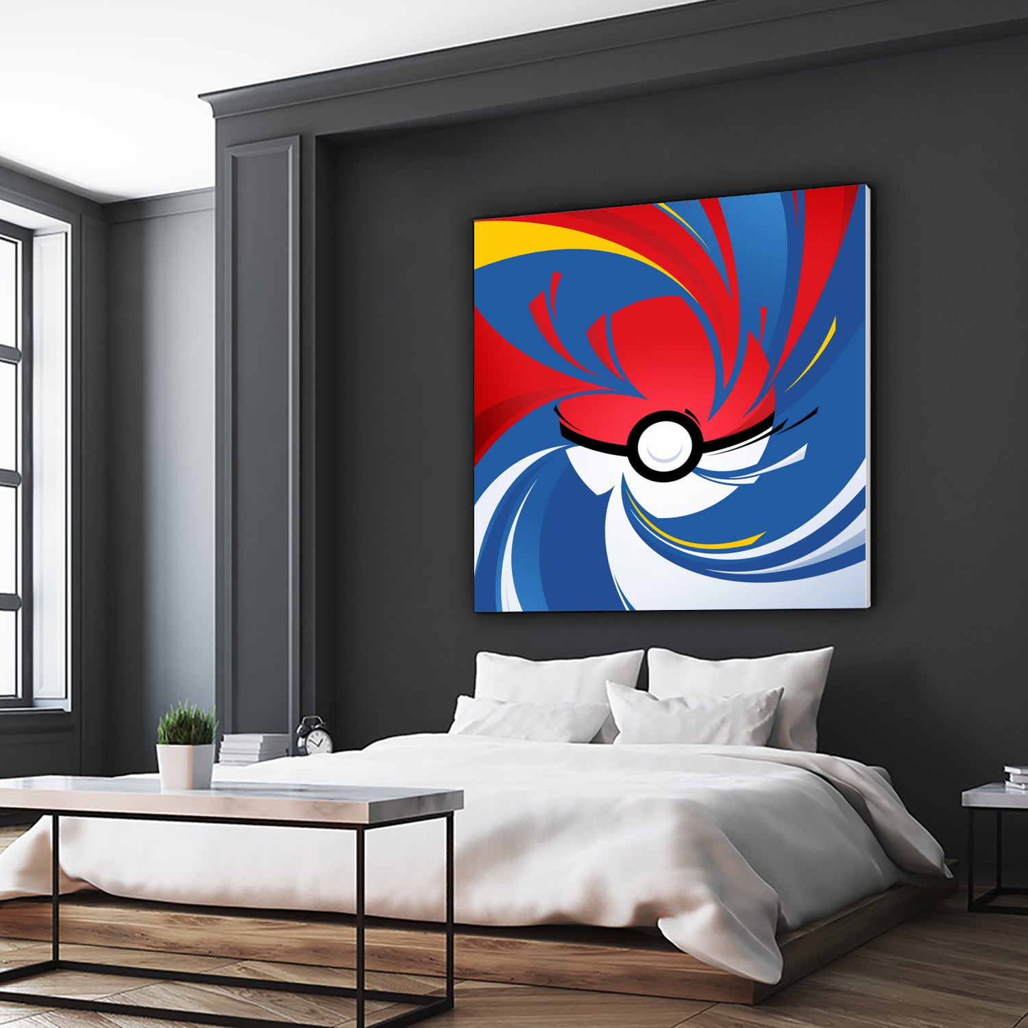 Pokemon Ball by Nikita Abakumov on GIANT ART - red vector illustration